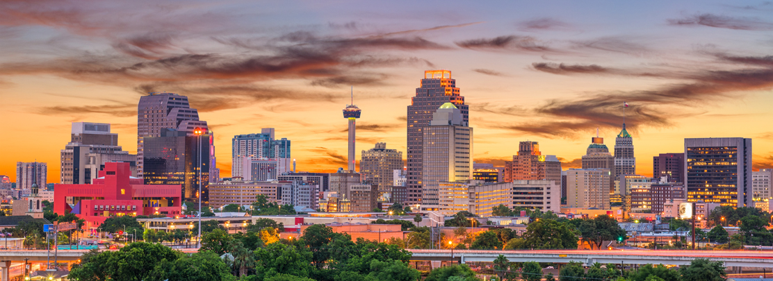 downtown san antonio skyline at dusk downtown san antonio skyline at dusk