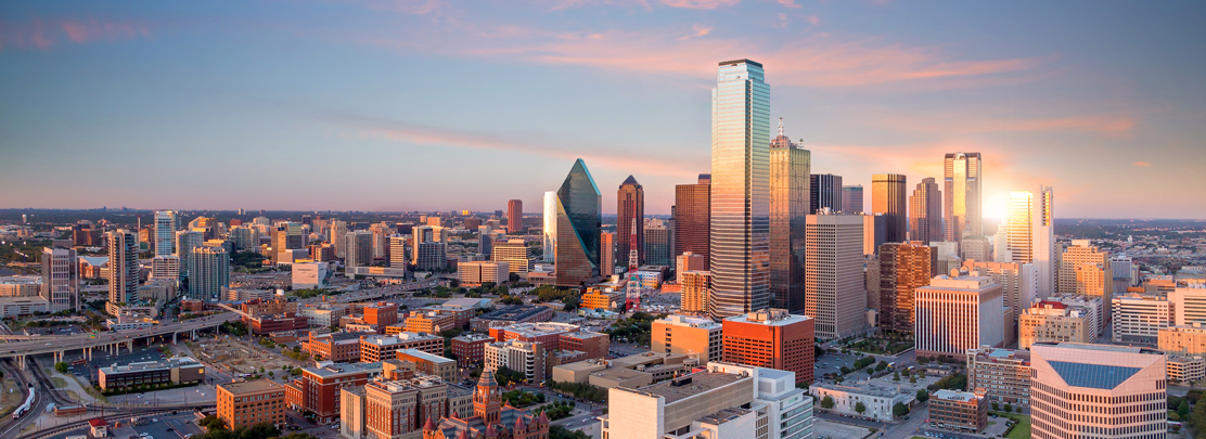 dallas skyline dallas skyline at dusk